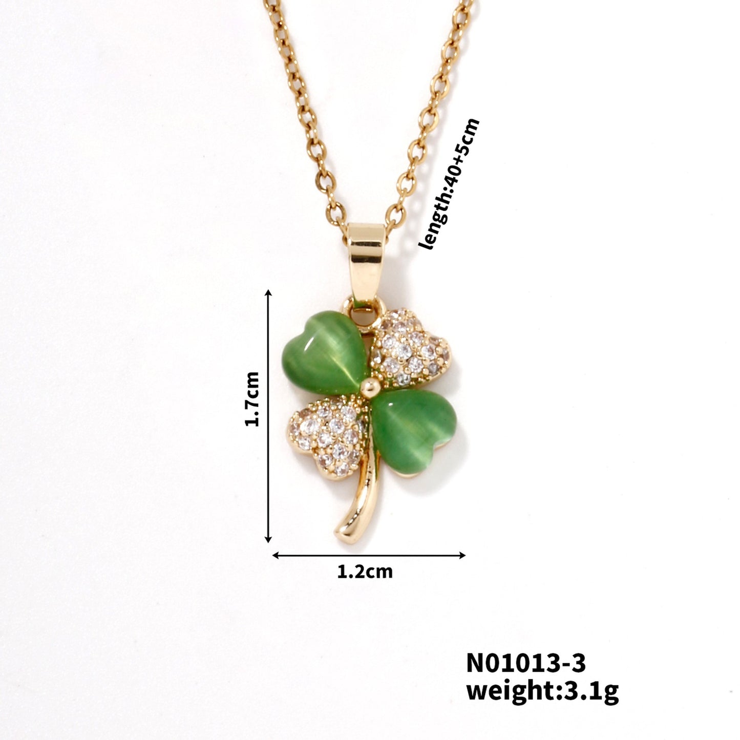 Fashion Simple Copper Inlaid Pendant Stainless Steel Necklace