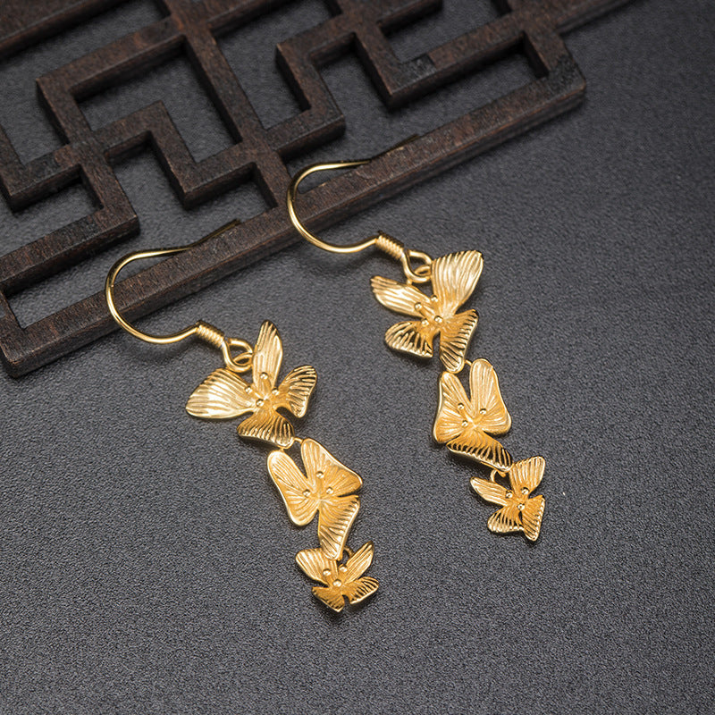 Trendy Classical Literary Earrings Temperament Long Tassel Earrings