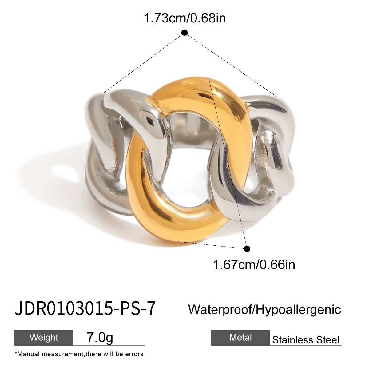 Fashion Personality European And American Titanium Steel Ring
