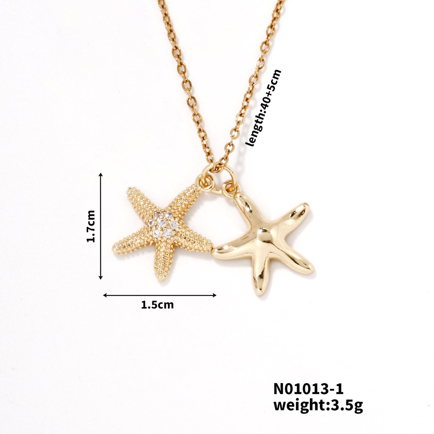 Fashion Simple Copper Inlaid Pendant Stainless Steel Necklace