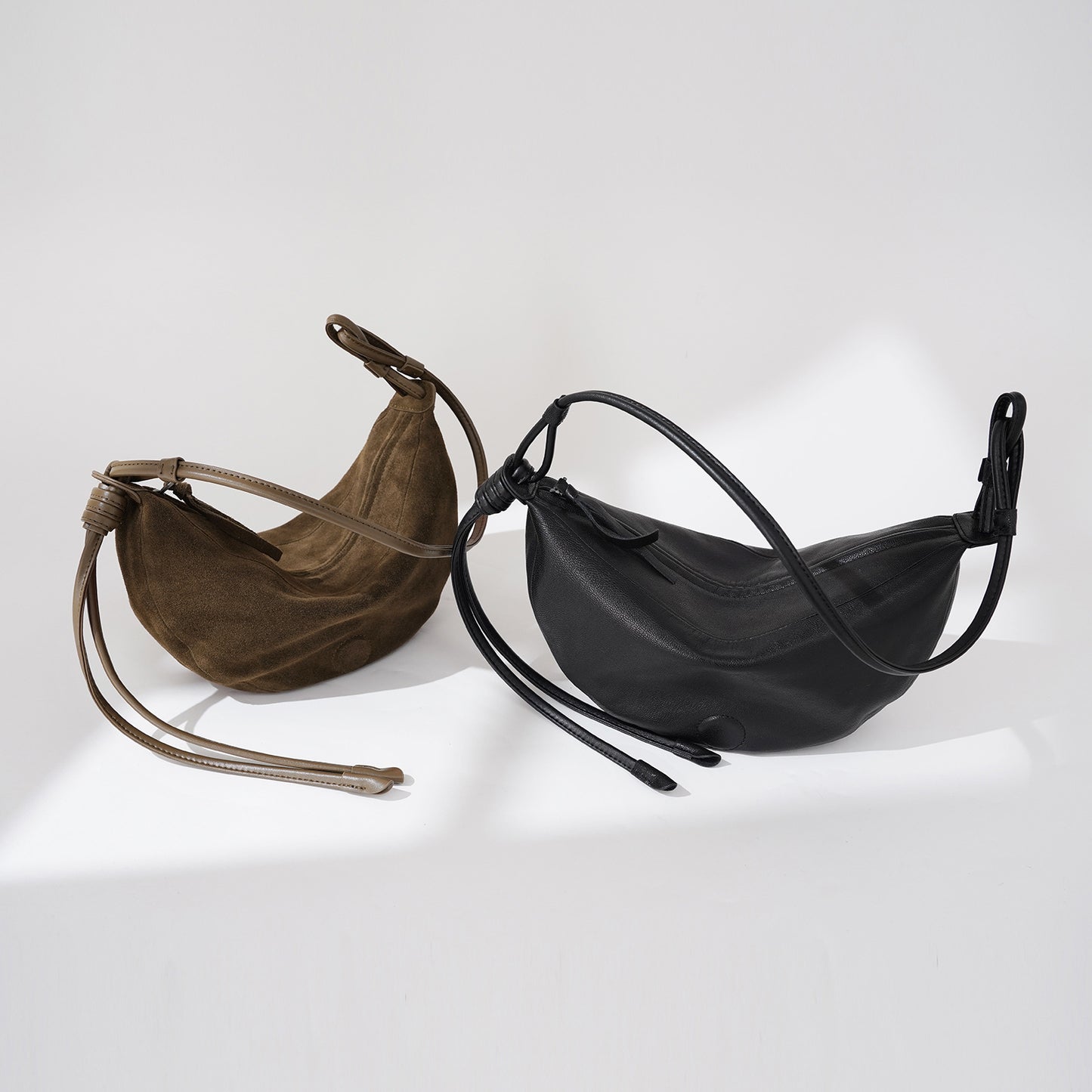 Half Moon Dumpling Sheepskin Retro Shoulder Messenger Bag