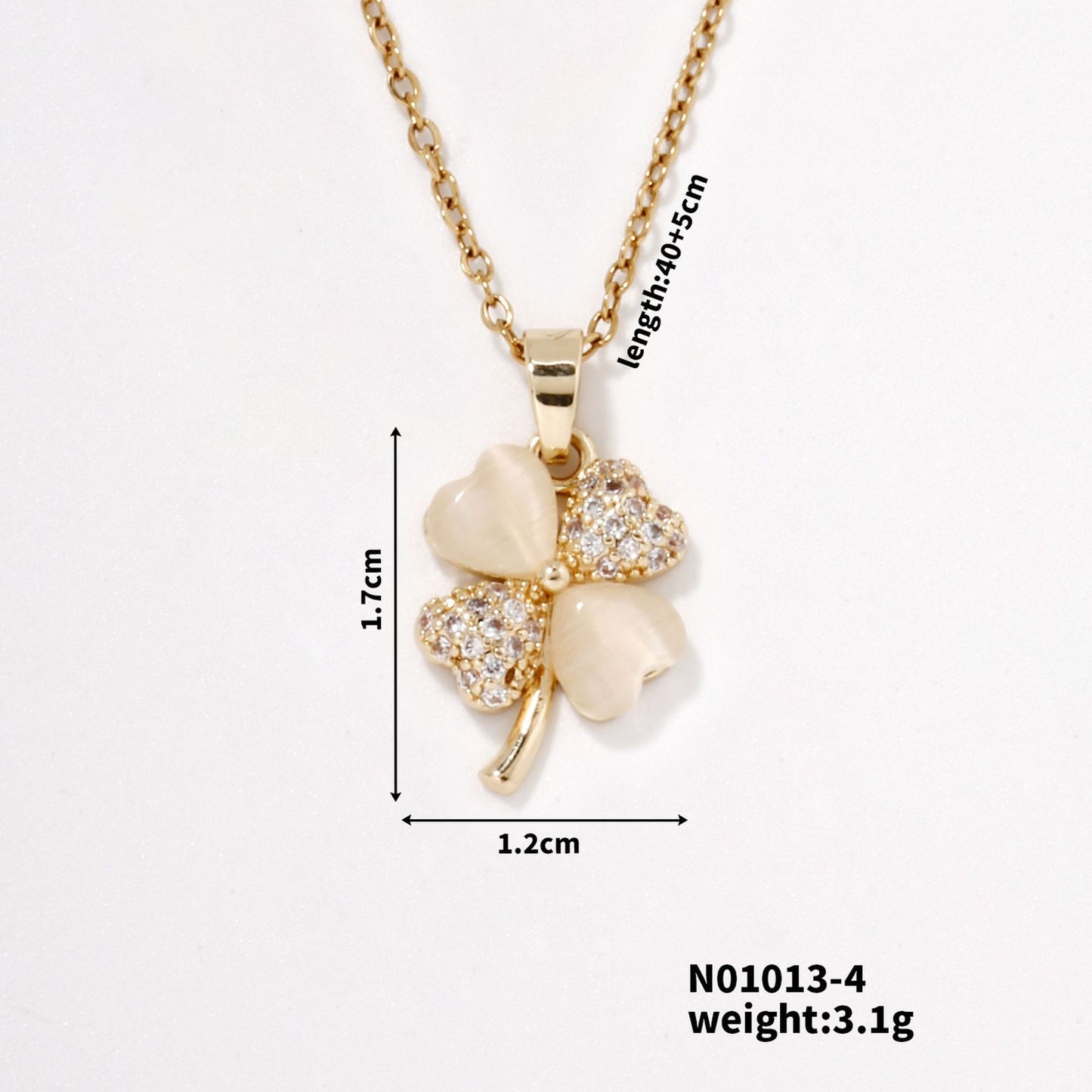 Fashion Simple Copper Inlaid Pendant Stainless Steel Necklace