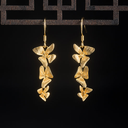 Trendy Classical Literary Earrings Temperament Long Tassel Earrings