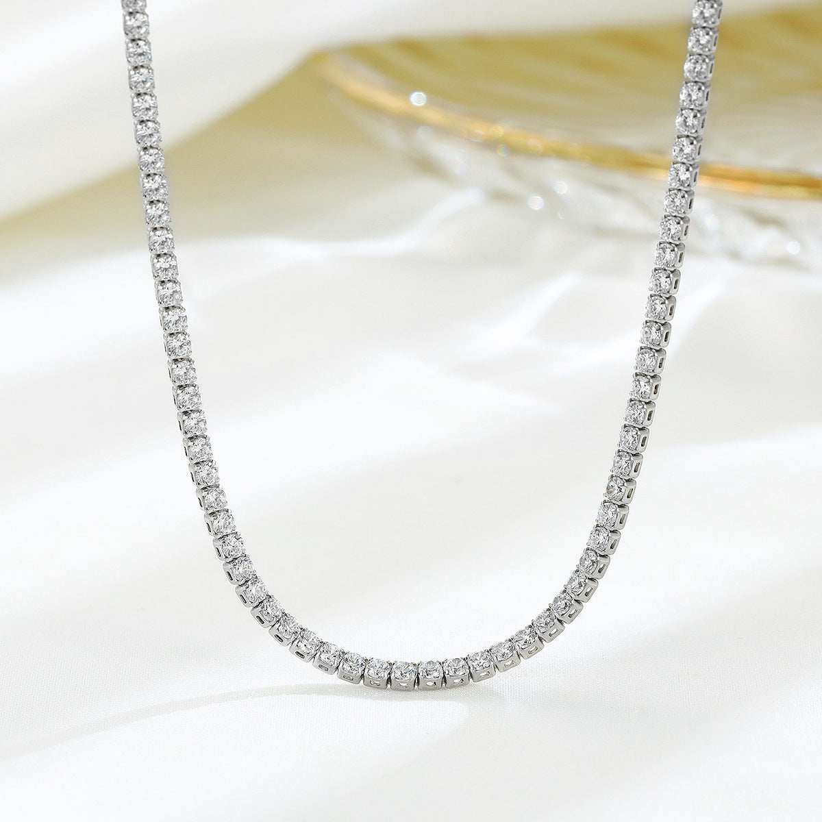 Women's Sterling Silver Affordable Luxury Style Necklace