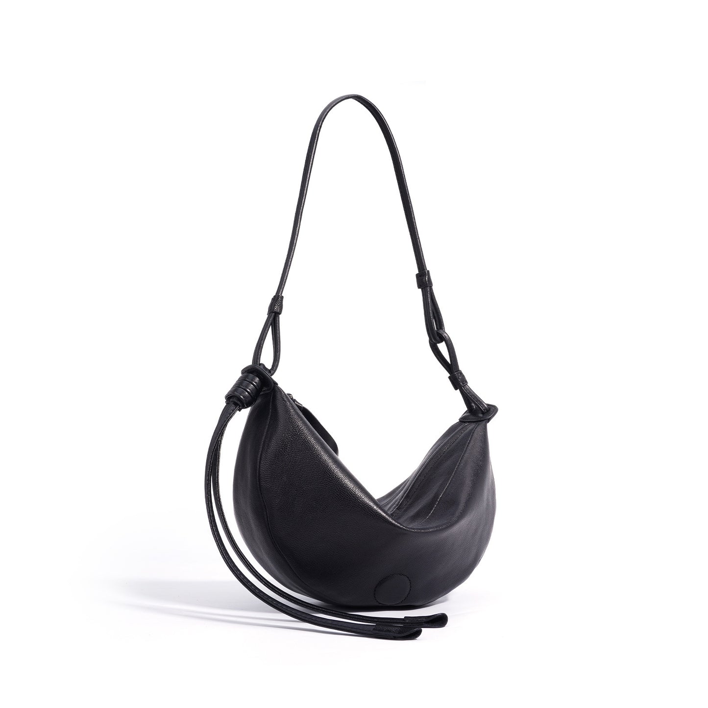 Half Moon Dumpling Sheepskin Retro Shoulder Messenger Bag