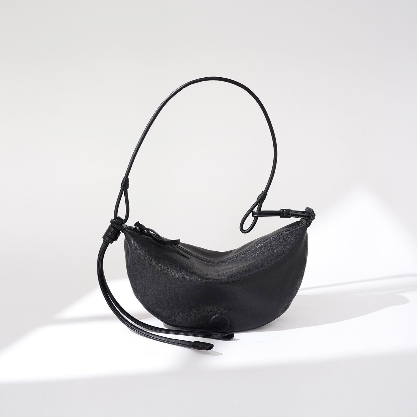 Half Moon Dumpling Sheepskin Retro Shoulder Messenger Bag
