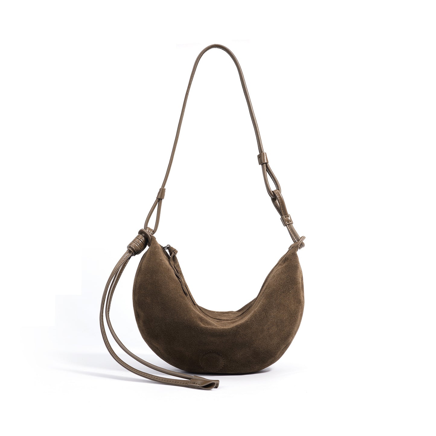 Half Moon Dumpling Sheepskin Retro Shoulder Messenger Bag